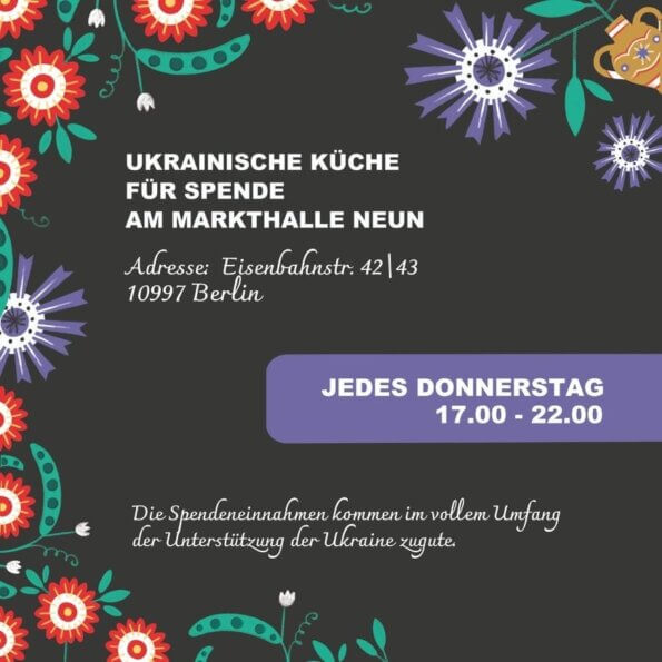 Ukrainische Speisen für eine kleine Spende