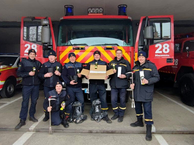 Feuerwehr-Ausrüstung nach Nikopol geliefert